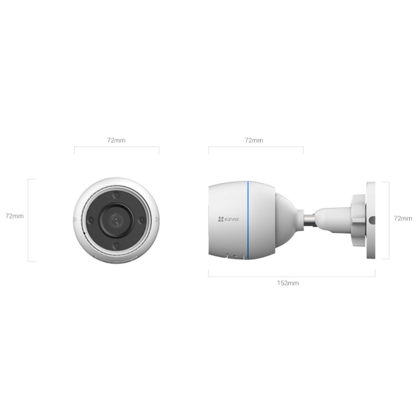 Camera Wifi EZVIZ H3C 2MP Color - Ảnh 3